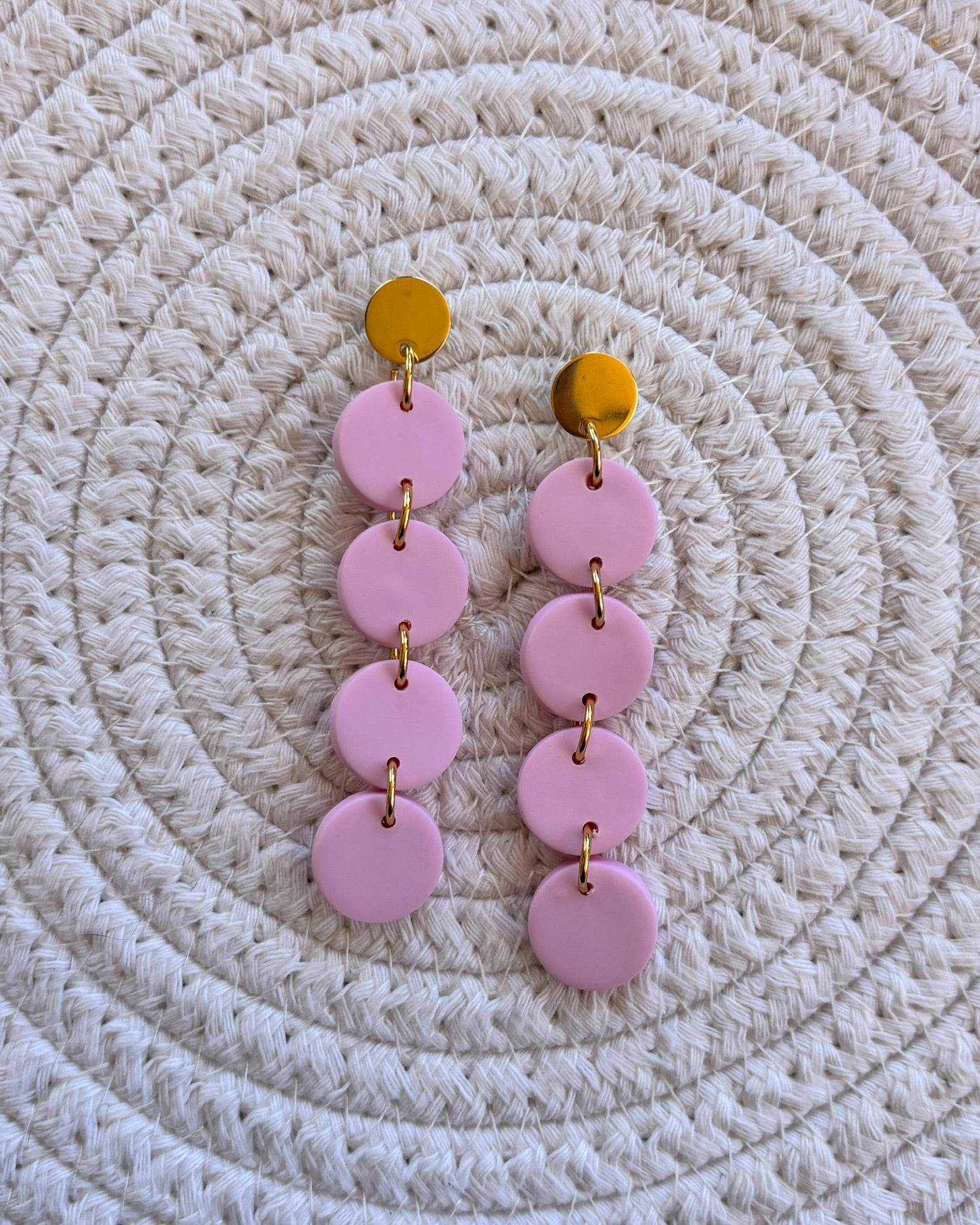 Pendientes candy rosa pastel