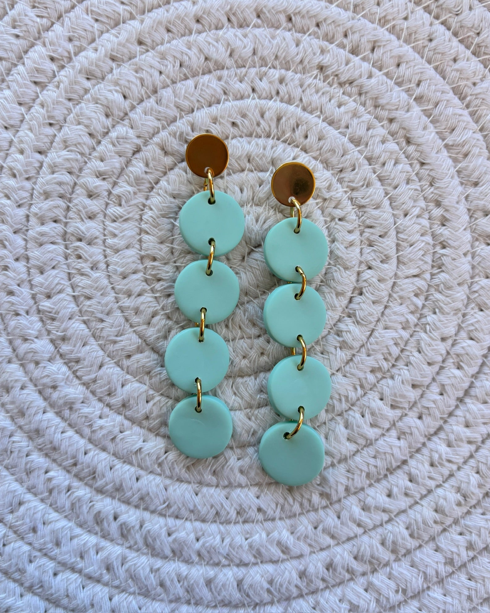 Pendientes candy turquesa