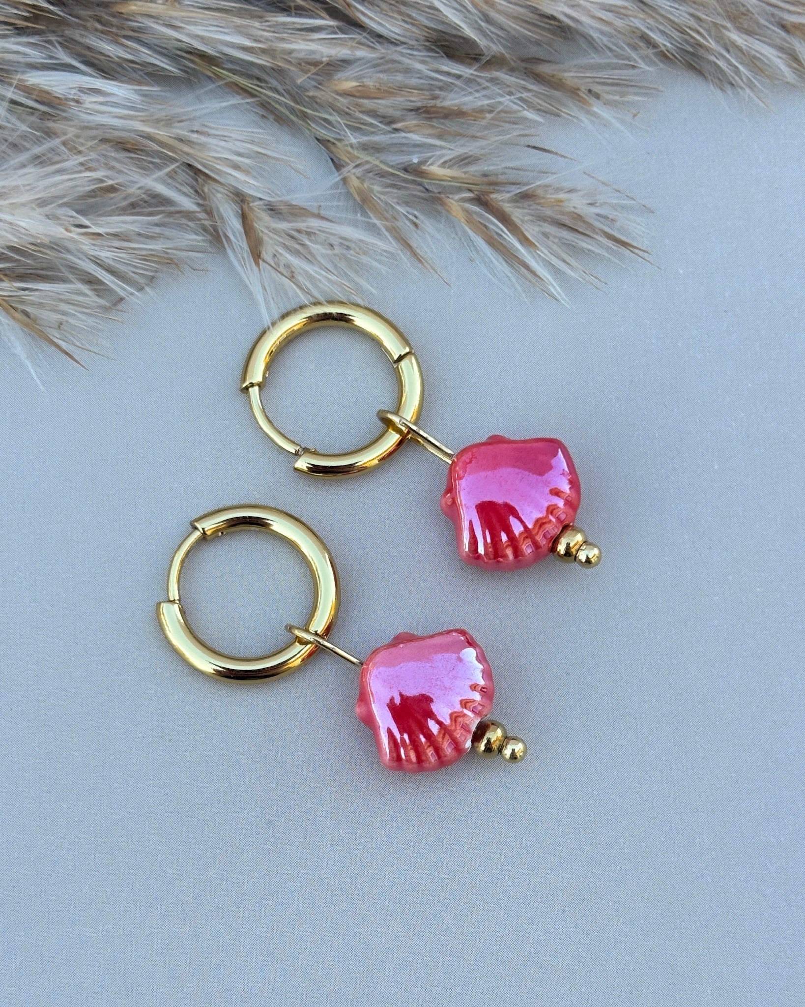 Pendientes sand rojo