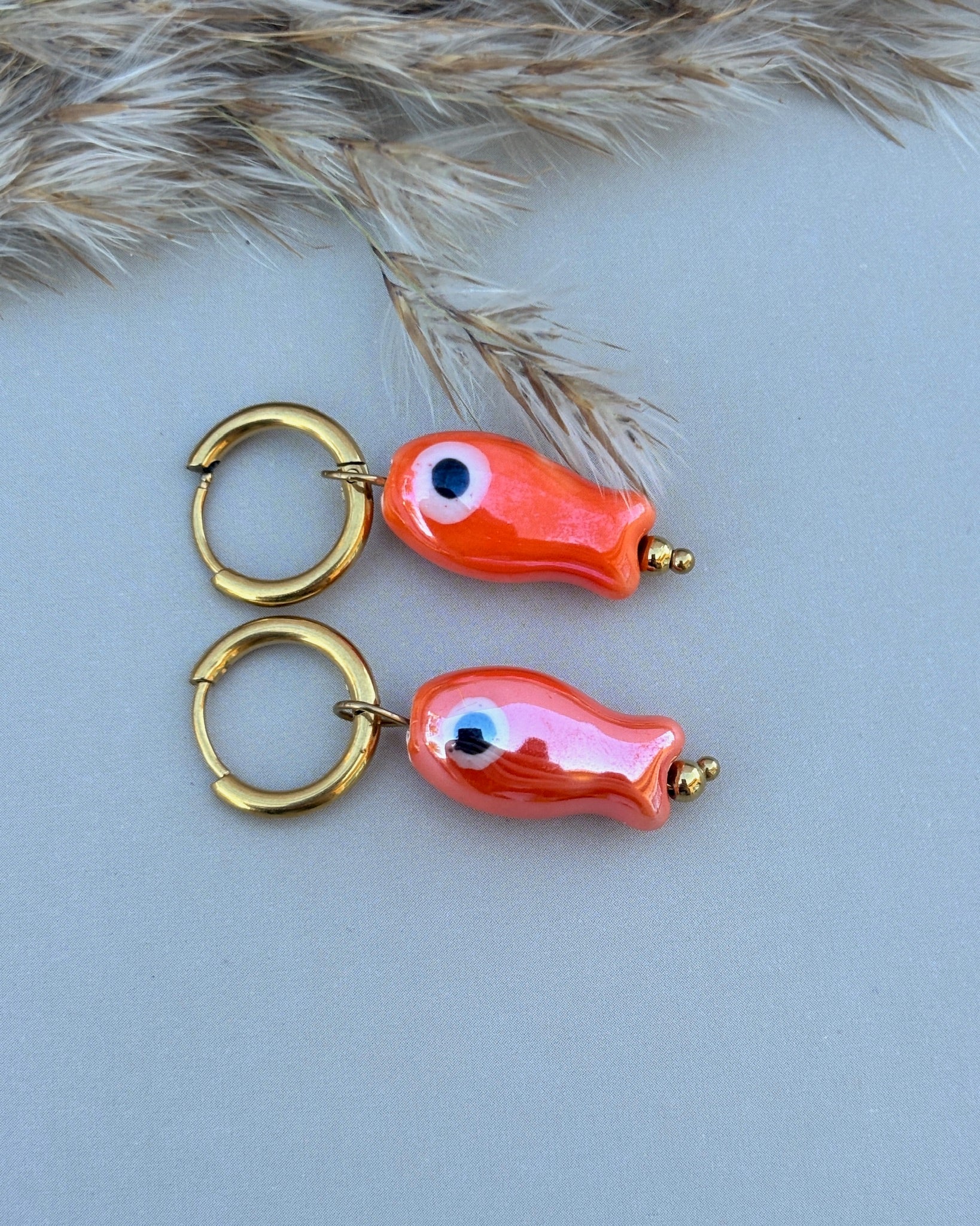 Pendientes pez naranja