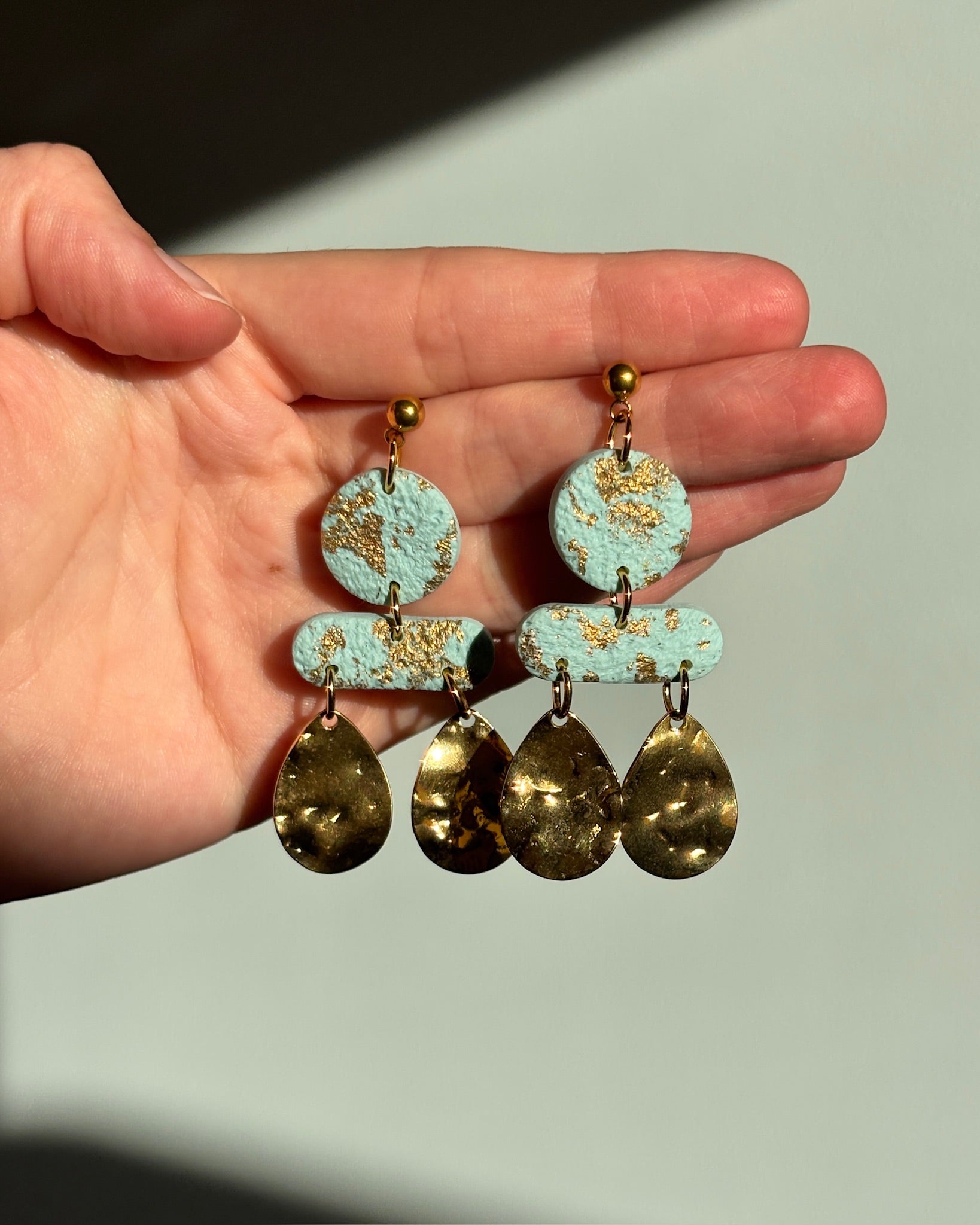 Pendientes sky mint