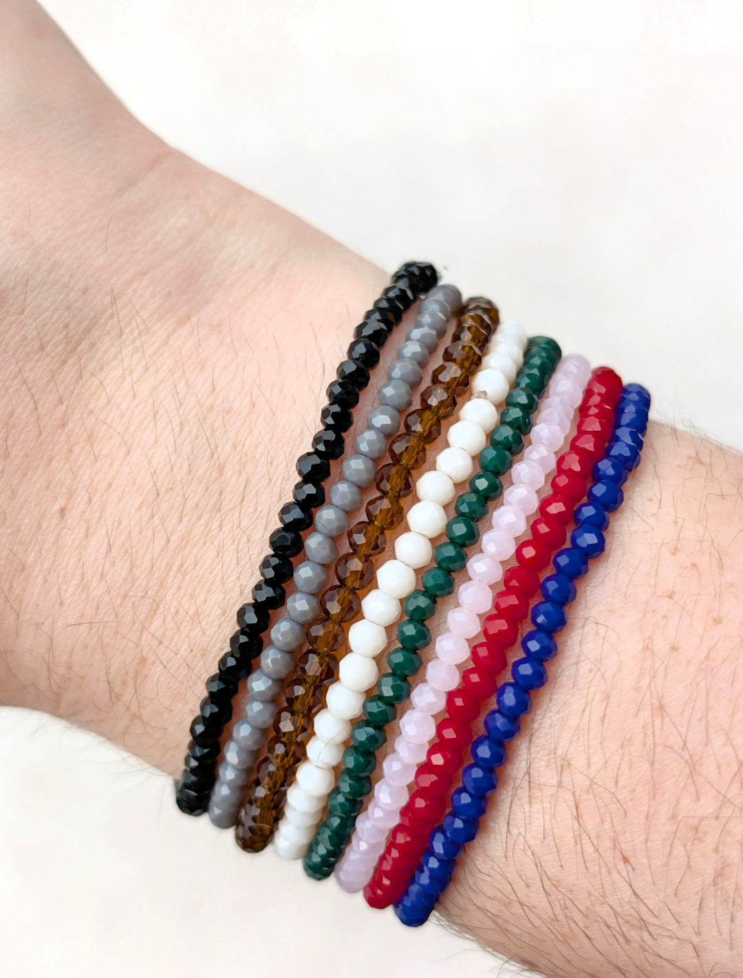 Pulsera elástica cristales facetados *charm bar*
