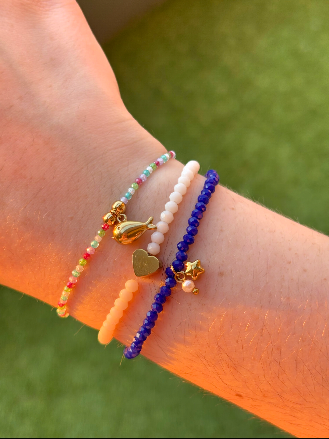 Pulsera elástica cristales facetados *charm bar*